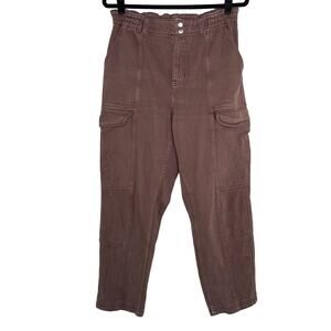 PacSun Brown Paper Bag Elastic Waist Cargo Pants Large